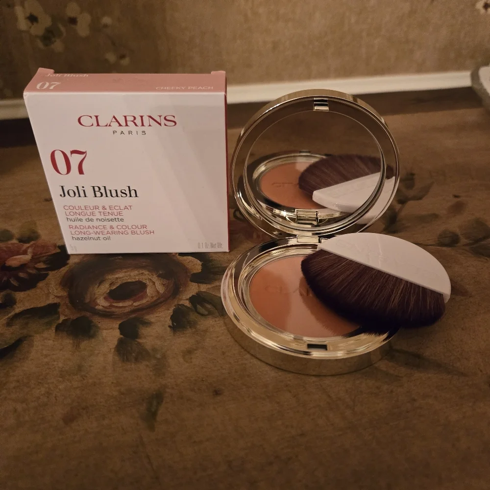 NWT Clarins Joli Blush 07 Cheeky Peach Powder Face Makeup